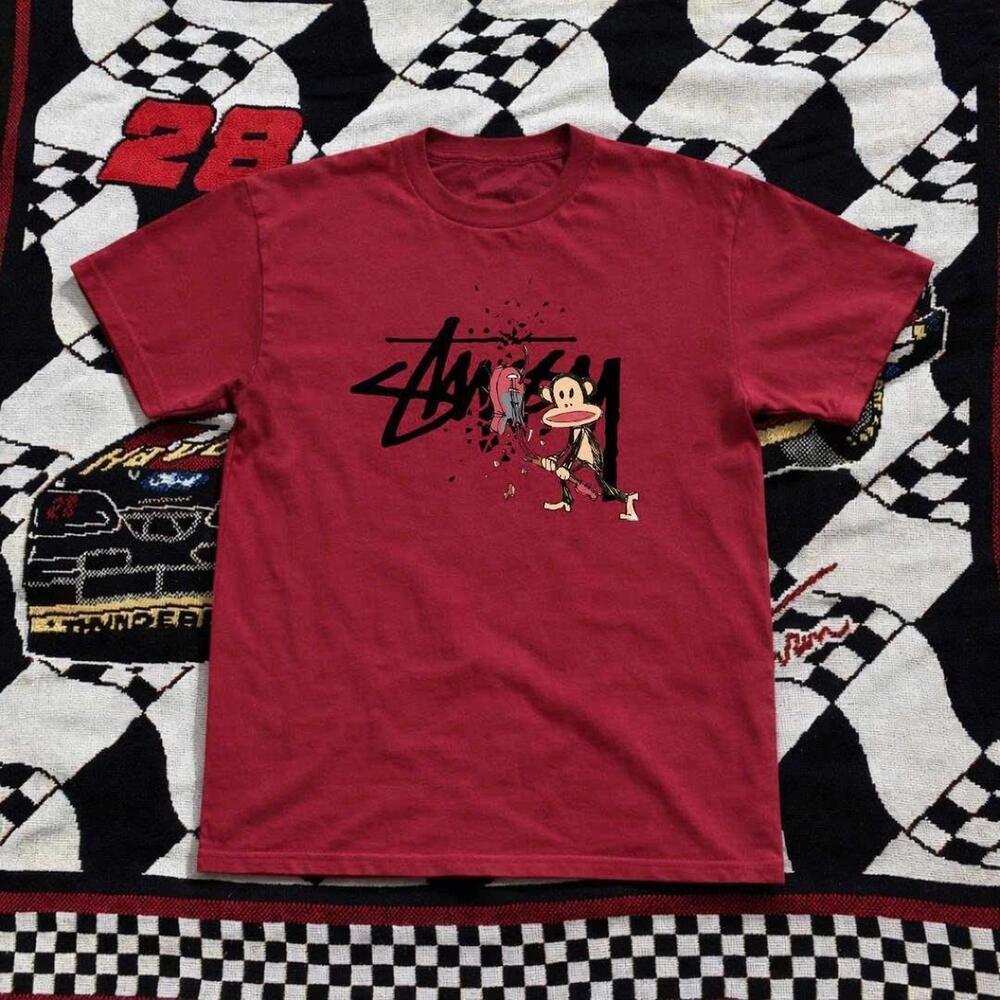 Stussy X Snoopy Red Cotton T-Shirt